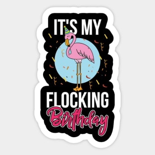 Flamingo Birthday Gift Sticker
